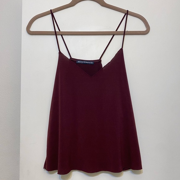 Brandy Melville Burgandy Rhianna Tank Top - Picture 2 of 4